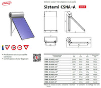 CSNA-A PANNELLO SOLARE RIELLO CIRCOLAZIONE NATURALE